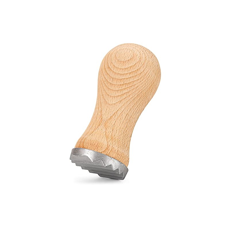 EVERYJOY Wooden Meat Tenderiser with Metal End (Brown, 11 cm/Round)