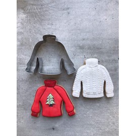 LILIAO Christmas Winter Ugly Sweater Cookie Cutter - 4.2 x 3.2 inches - Stainless Steel