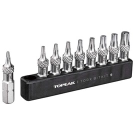 Topeak Unisex - Adult Torx Bitkit 9 Mini Tools, Silver-Black, 3"