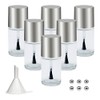 Agidea 6PCS Empty Nail Polish Bottles with Brush, Empty Refillable DIY Glass Nail Polish Bottles with Funnel & Mixing Balls (15ML, Silver)