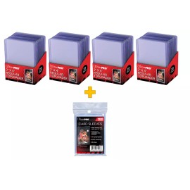 Ultra Pro 3x4 Top Loaders & Soft Sleeves - 25, 50, 100, 200, 300, 500, 1000 - 100 Toploaders & 100 Sleeves