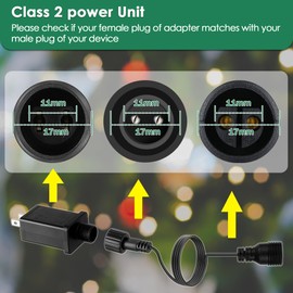 Feekoon 29V 18W Class 2 LED Christmas Tree Replacement Plug, 9.8ft Power Cord Extension Supply for Christmas Tree Light and Inflatable, Replacement Yard Inflatable Adapter