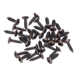 sourcing map 30pcs 3MM Electric Guitar Bass Pickguard Screws Scratch Plate Mounting Screw for SQ TL Guitar, Red Bronze