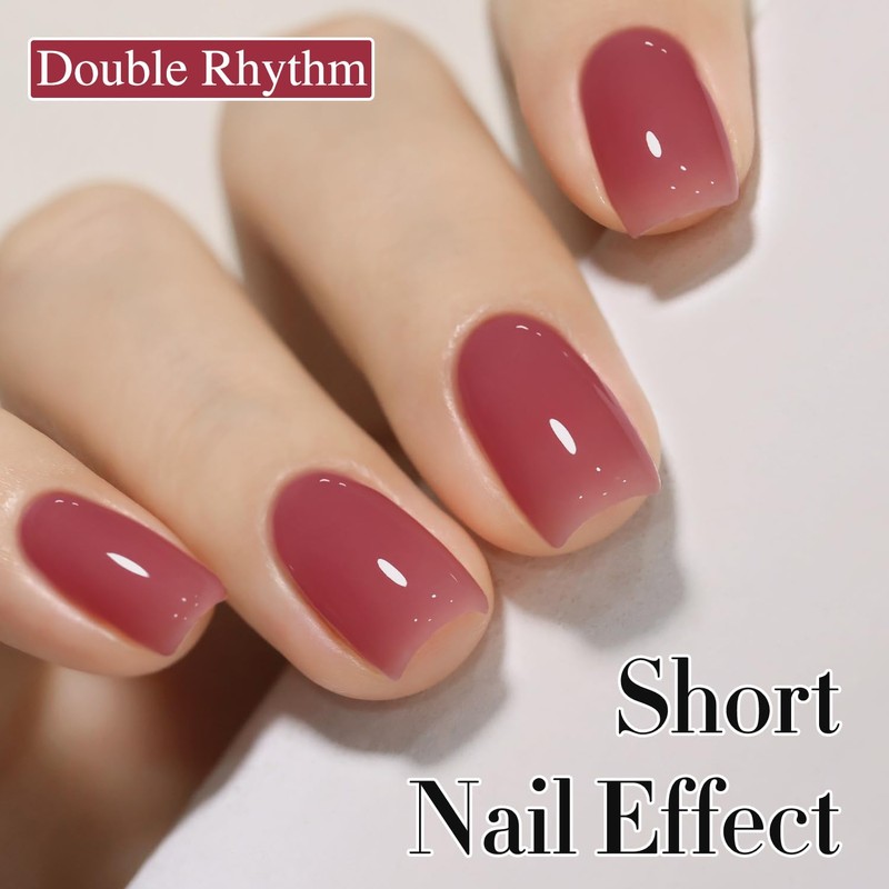 Double Rhythm Translucent Gel Polish Sheer Neutral Natural Light Milky