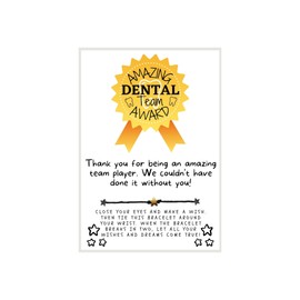 AMAZING DENTAL Team AWARD Bracelet, Appreciation Day/Week Gift, Thank You Wish Bracelet, Dentist Dental Assistant, Office Team Staff Gift