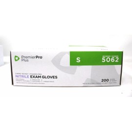 Premiere Pro Plus S2S Global 5062 PremierPro Powder free Nitrile Exam Gloves Small - 200/BX
