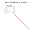 Miuffue Lash Mirror for Eyelash Extensions, Detachable Stainless Steel Large