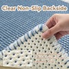 SIXHOME 60 x 90 cm Blue/White Bath Mat, Super Absorbent