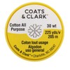 Coats & Clark Cotton All Purpose Sewing Thread 100% Mercerized