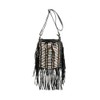 Black Boho Bag | Real Leather | Fringe Purse |