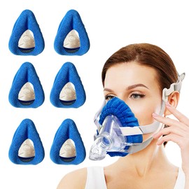 playWooWgo 6 Pack Mask Liners Compatible with Large Size CPAP Full Face Mask,Comfort Reusable Cushion Mask Covers,Absorbs Facial Oils and Moisture Improve The Comfort of Wearing The Mask (Large Size)