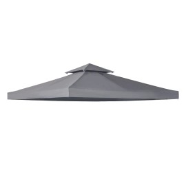 10' X 10' 2-Tier Dark Gray UV Top Replacement Canopy For Garden Patio Outdoor Gazebo Pergola Model D0100XF3198color: Gray Color
