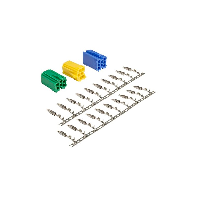tomzz Audio 5800-090 Mini ISO Plug Set Green Yellow Blue