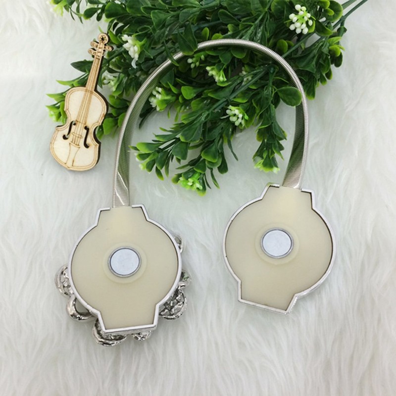 Sumnacon® 4 Packs Crystal Curtain Magnetic Tieback Flower Curtain Clips