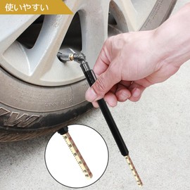 Godeson Pencil Tire Air Gauge | Single Zinc Alloy Air Pressure Gauge 75-350 kpa | Black Analog Tire Pressure Gauge | Argage Car | SUV | Truck | Bicycle