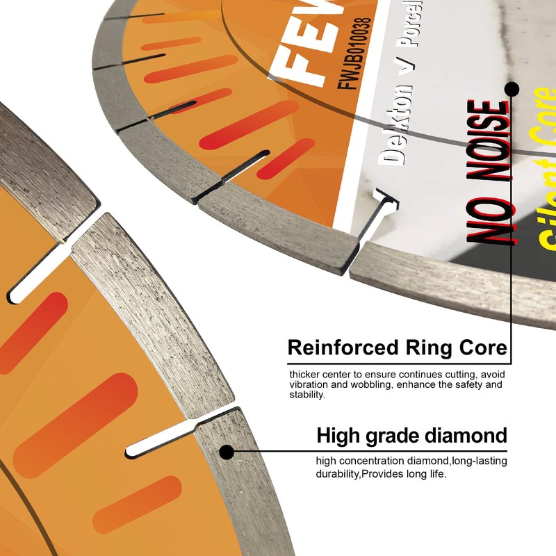 FEWELL 14inch Diamond Saw Blade 45° Miter Cutting Porcelain Bridge