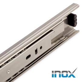 Junker Slides KV7-45-H45-L250-NF SS304 (EN 1.4301) Full Extension Slides Stainless Steel 250 mm Maximum Load 45 kg Drawer Rail Ideal for Outdoor Use 1 Pair