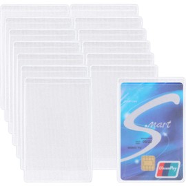 100 Pieces Plastic ID Credit Card Holder Vertical Business Card Sleeves Iced ID Protector