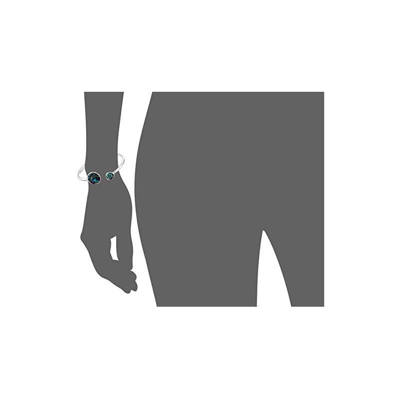 Lucky Brand Abalone Circle Hinge Cuff Bracelet