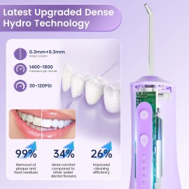 SEJOY Oral Cordless Water Flosser Dental Oral Irrigator Teeth Cleaner 5 Jet 5 Tip