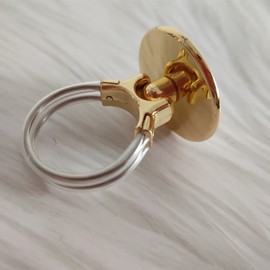 Cell Phone Ring Holder Cell Phone Stand for All Smartphone, Metal Finger Ring Grip with Finger Kickstand Car Vent Phone Mount Gift for Dad Boyfriend (Gold)