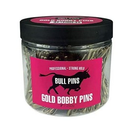 Bull Pins Heavy Duty Super Strong Hair Bobby Pins, 349B07, Gold, 250 gram