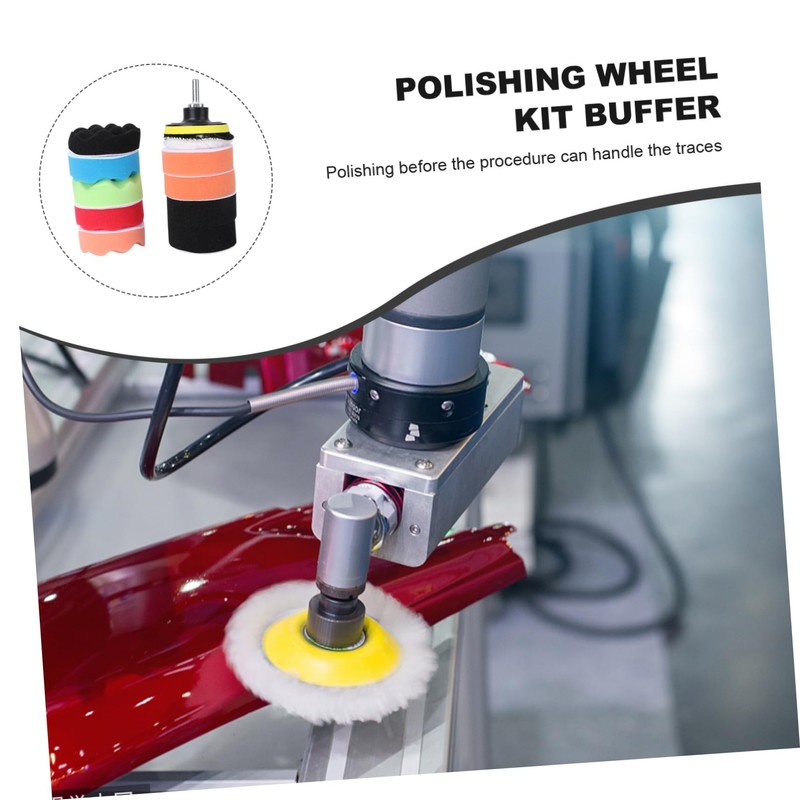 BUGUUYO 12pcs Wave Polishing Pads Kit for Auto Car Detailing