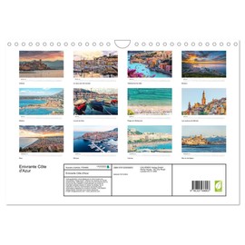 Enivrante Côte d'Azur (Calendrier mural 2025 DIN A4 horizontal), CALVENDO calendrier mensuel