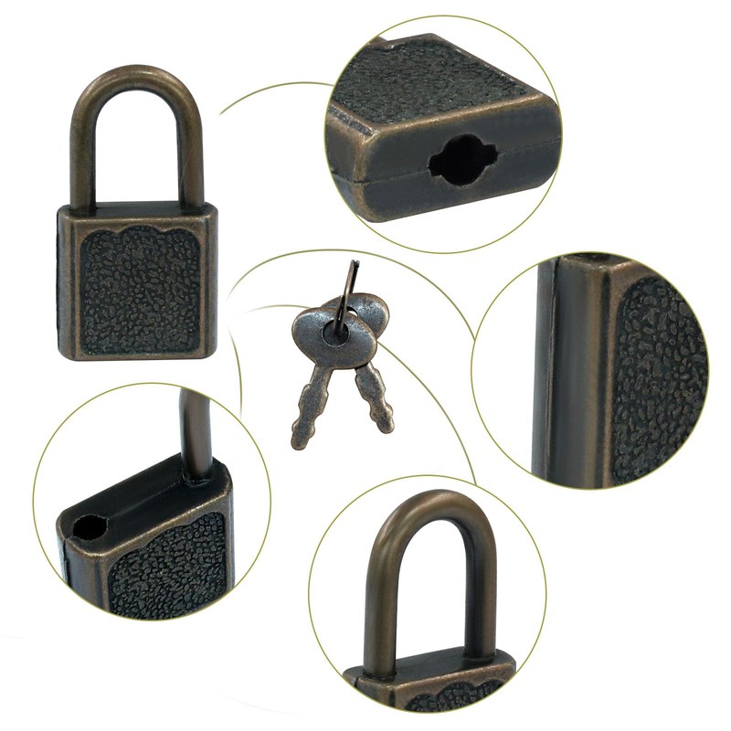 Litoexpe 10 Pcs Mini Cute Diary Padlock Tiny Small Luggage