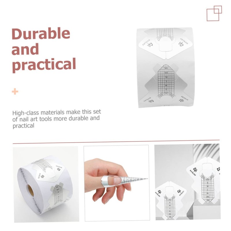 OATIPHO Aluminum Foil Fish-Shaped Nail Extension Stickers 1 Roll Thick