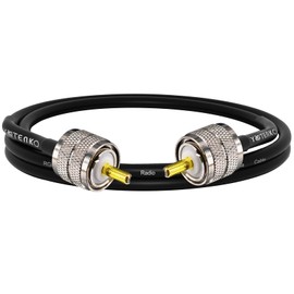 YOTENKO PL259 Coax Cable 1.3ft CB Coax Cable,RG58 Coaxial Cable UHF Male to Male Cable 50 Ohm Coax Low Loss for CB Radio,Ham Radio,SWR Meter,Dummy Load,Antenna Analyzer