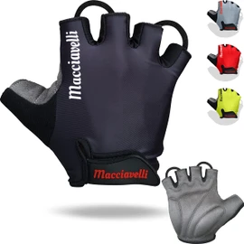 MACCIAVELLI Cycling Gloves Men Women - Half Finger MTB Cycling Gloves - Summer Cycling Gloves for Mountain Bike, Road Bike & Downhill