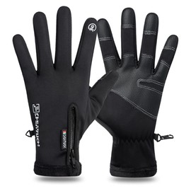 EASYTAO Guantes para Frio, Guantes Impermeables a Prueba de Viento y Nieve, Guantes Invierno para Celular de Pantalla Tactil, para Ciclismo Correr Esquí Senderismo Escalada(Negro, X-Large)
