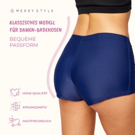 Merry Style Women's Swimming Shorts Model L23L1 (Dark Blue (6007), UK 12 = DE 40)