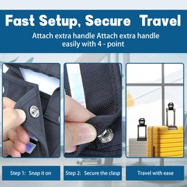Luggage Handle Extender for Luggage Handle and Luggage Handles Extension, Ideal for Travelers Above Average Height and Your Short & Wide Luggage Handle