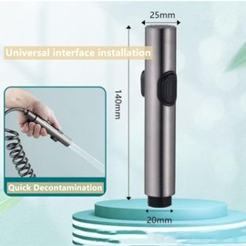 High Pressure Spray Gun - 20mm (0.79in) Interface, Stainless Steel Toilet Pressure Washer for Deep Cleaning, Bidet Function & Toilet Maintenance