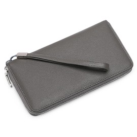 GOIACII Womens Wallet RFID Blocking Leather Zip Around Wallet Large Capacity Long Purse Credit Card Clutch Wristlet