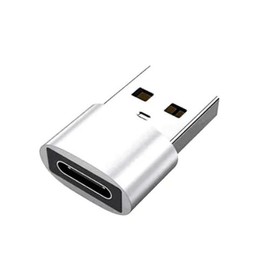 Dproducts - Silver - Upgraded Type C female to USB2.0 Male Converter Connector OTG Data Fast Charging Type C Adapter for Laptop,Computer,Phone,Tv..
