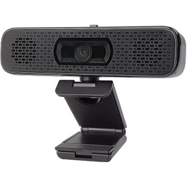 1080P HD Webcam with 2 Speakers & Built-in Microphone for Computer Monitor,90 Degree View Angle Desktop USB Stream Camera with Privacy Cover for Conferencing Video Call/Network Teaching/YouTube/Skype