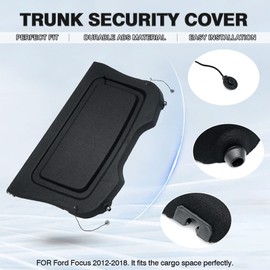 Powerty Custom Fit for Cargo Cover Ford Focus 2018 2012-2017 Accessories Trunk Security Shield Shade Black