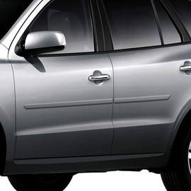 Dawn Enterprises FE-Santa Finished End Body Side Molding Compatible with Hyundai Santa Fe - Platinum SAGE Metallic (TD)