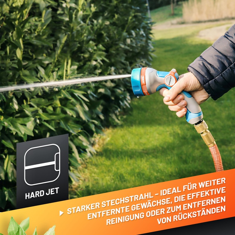 GRÜNTEK Ultralight Hand Shower Garden Multi Shower with 5 Jet