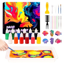 Beanewone Water Marbling Paint Kit for Kids, Arts and Crafts for Kid Age 6-12 Years Old Girl Gifts, Craft Kits for Kids Age 6 7 8 9 10 11 12