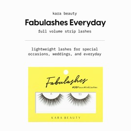 KARA BEAUTY 3D Faux Mink Strip Lashes – Reusable False Eyelashes – Lightweight, Beginner-Friendly Eye Lashes Wedding, Prom – Perfect for Natural Glam Lashes Style A53