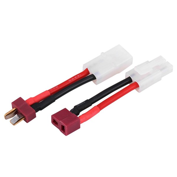 RC Models Wire Cable, 2Pcs/Set T Plug Female to Male/Male to Female Adapter Cable 14 AWG Wire RC Accessory