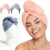Microfibre Hair Towel x2 Bath Towel Hair Wrap Large (UK