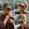 WearMe Pro Chic Retro Oversized Polarized Sunglasses: Statement Aviator for