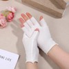 6 pares de guantes blancos sin dedos, guantes hidratantes de