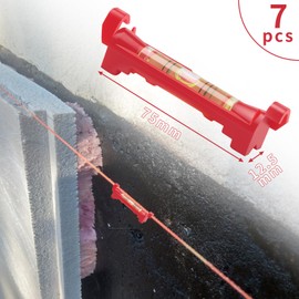 TXXATX 7 Pcs String Line Level Post Level 75mm Hanging Bubble Line Level Impact Resistant Spirit Level for Plumbing Surveying Bricklaying Engineering Metalworking Tiling Building Trades