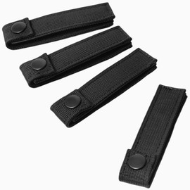 Tactical Molle Strap 4 inch, Molle Webbing Straps Molle Panel Attachments, Military Molle Accessories Snap Strap for Backpack, Outdoor Molle Straps with Snaps Nylon Molle Clips and Straps (8, Black)